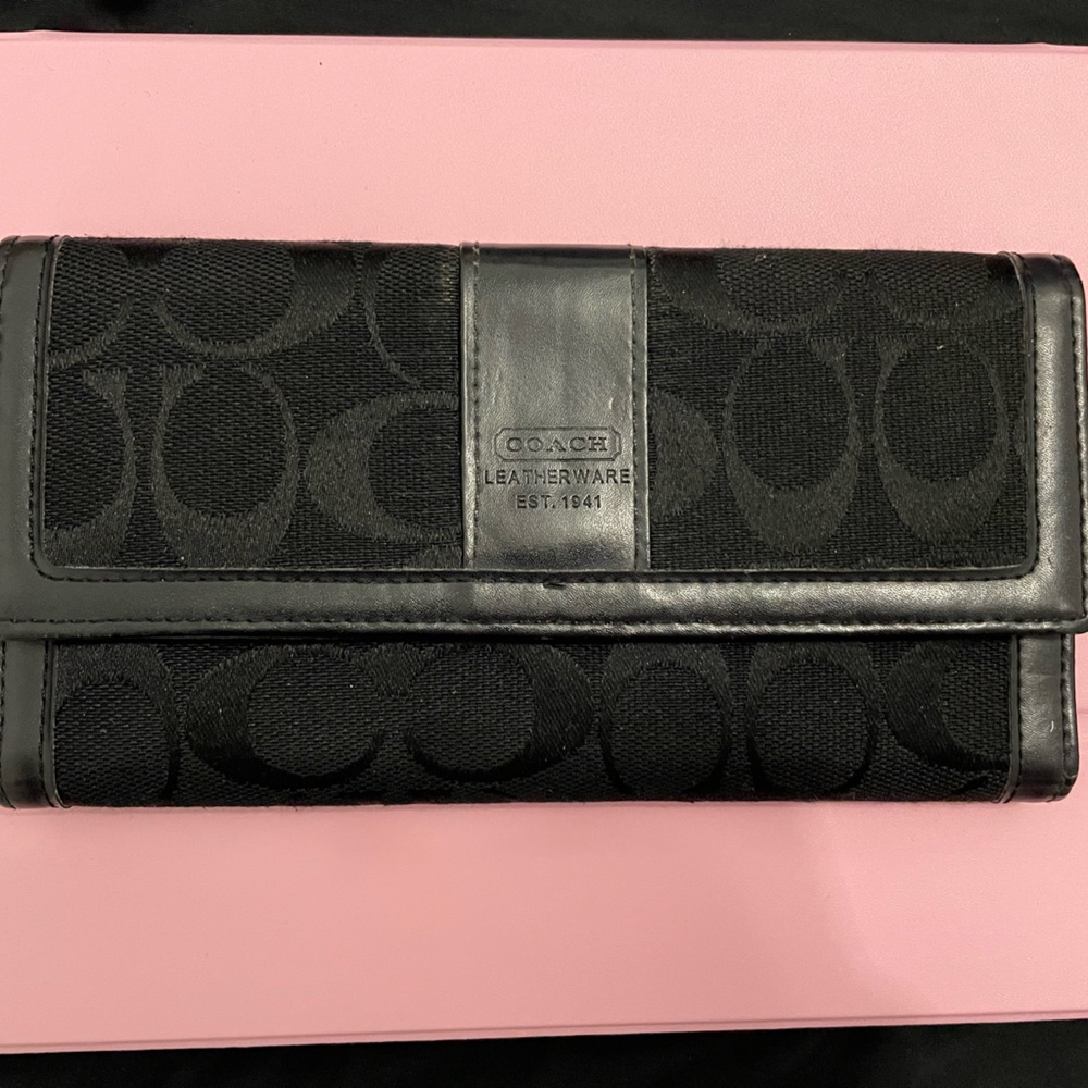 Coach Signature Black Wallet